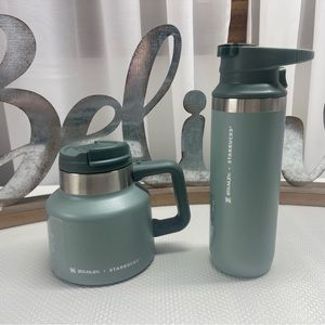 Stanley starbucks 20 oz jug and 16 oz thermos.